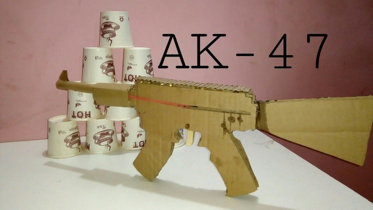 How to make AK-47 with cardboard || diy || 2018