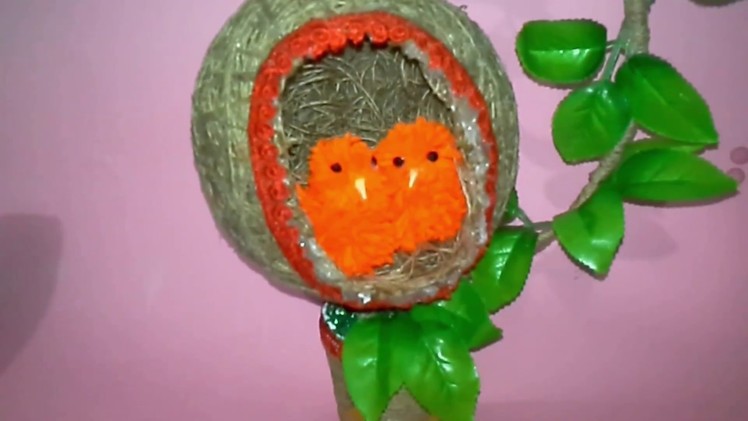 How to Make Birds Nest |DIY Birds Nest Home Décor Craft|newspaper craft|