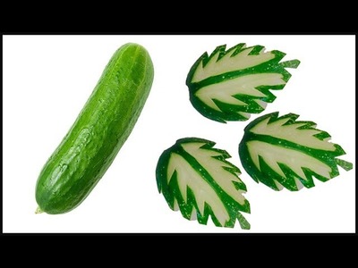 HOW TO MAKE CUCUMBER DESIGN. How To Make A Cucumber Rose?
