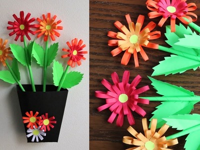 How To Make Paper Flowers -  DIY Home Decoration Idea  - Paper Craft