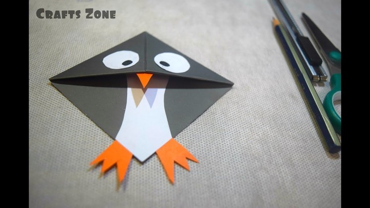 How to Make Penguin Bookmarks corner। DIY: Penguin Bookmarks Corner। Paper Penguin Bookmarks Corner