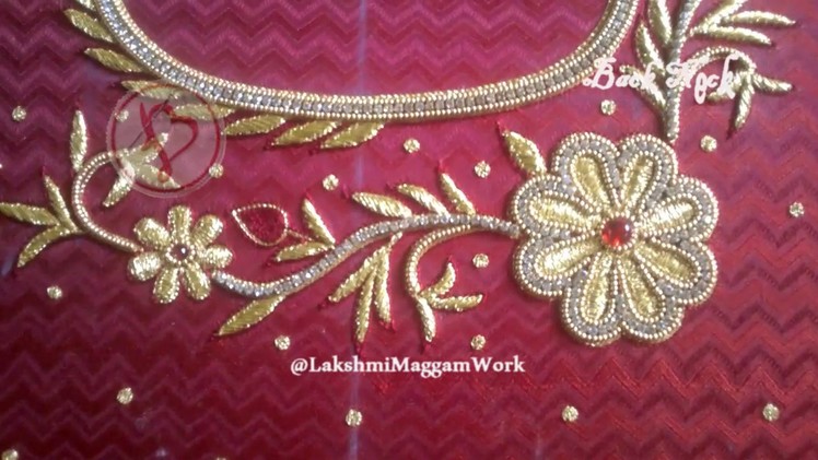 Lakshmi Maggam Work || Full Zari Load Work
