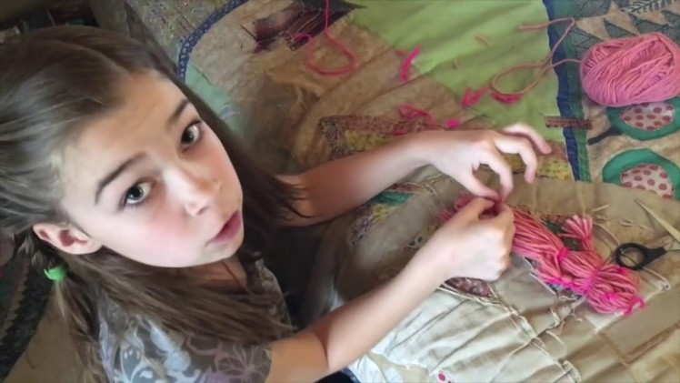 Little House Vlog  -- Stella Makes a Yarn Doll