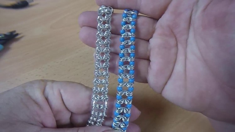 Live Chain Maille Demonstration - Beaded Centipede Weave