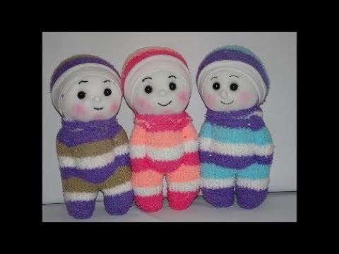 Make a doll, How to make doll from sock, Easy craft design,  crafts Tutorial step by step