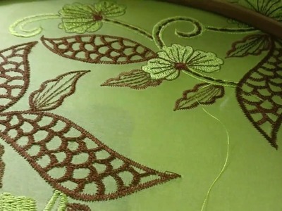 Making of a green cutwork saree
