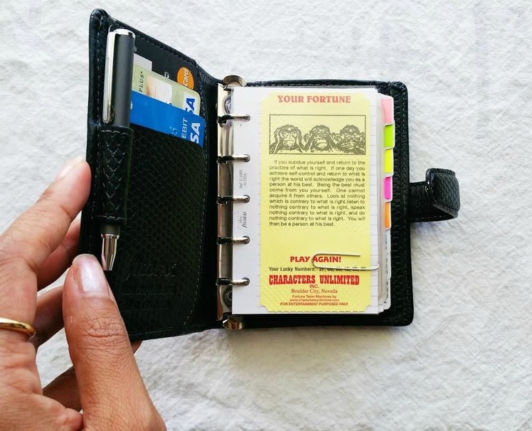 My Mini Filofax Chameleon Wallet Setup