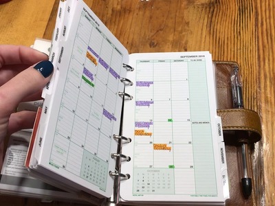 My Personal Size Planner Setup 2018
