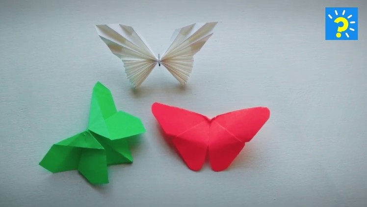 Origami Butterfly | Paper Craft 3D | Easy Origami For Beginners | 3 Types Butterflies