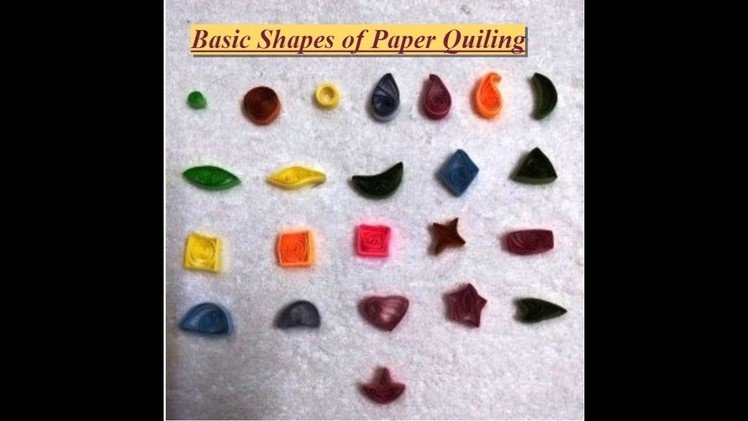 Paper quiling basic shapes.tutorial on quiling basic shapes. DIY.Quiling Beginner Part-1