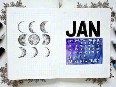 Plan With Me! January Bullet Journal Set-up Ideas Space Theme