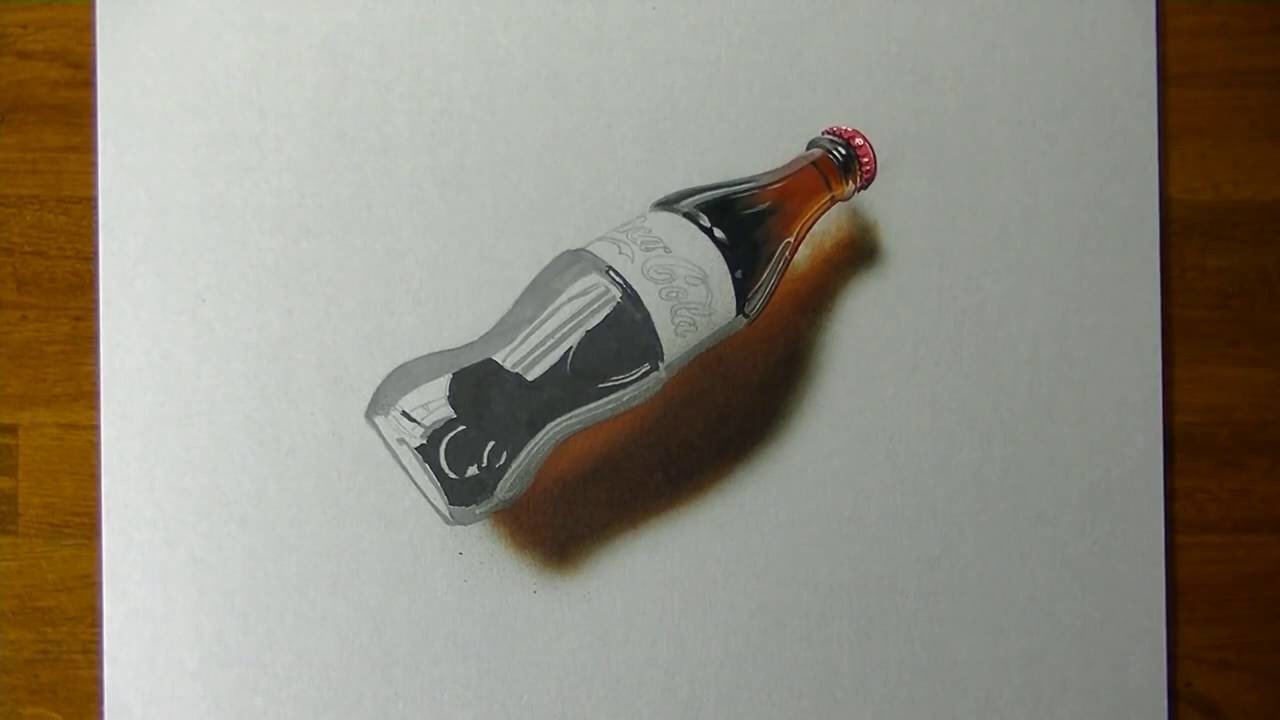 Бутылка снизу. 3d изображение бутылки. 3д рисунок бутылка. Тень от стеклянной бутылки. Кола в стеклянной бутылке.