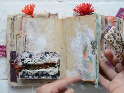 Vintage style junk journal with the touch of bohemian.( Custom order for Karen )