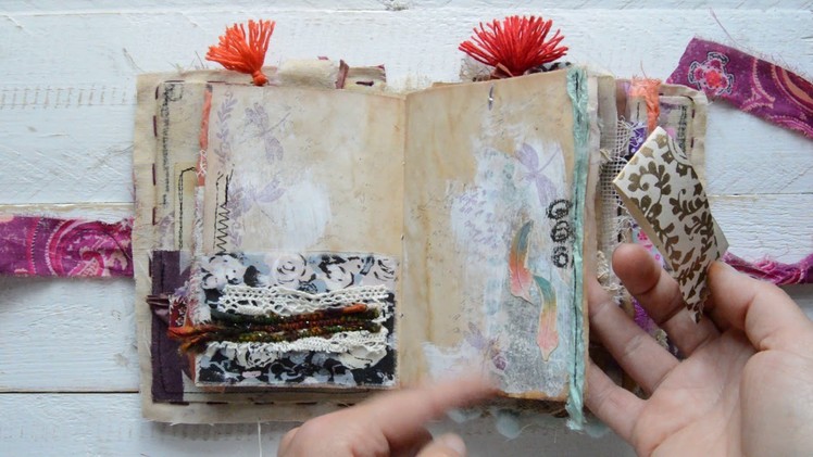 Vintage style junk journal with the touch of bohemian.( Custom order for Karen )