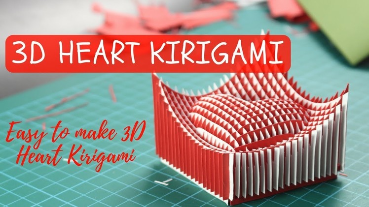 3D Heart Kirigami - How to make 3d Heart Kirigami ( kirigami 3d heart)
