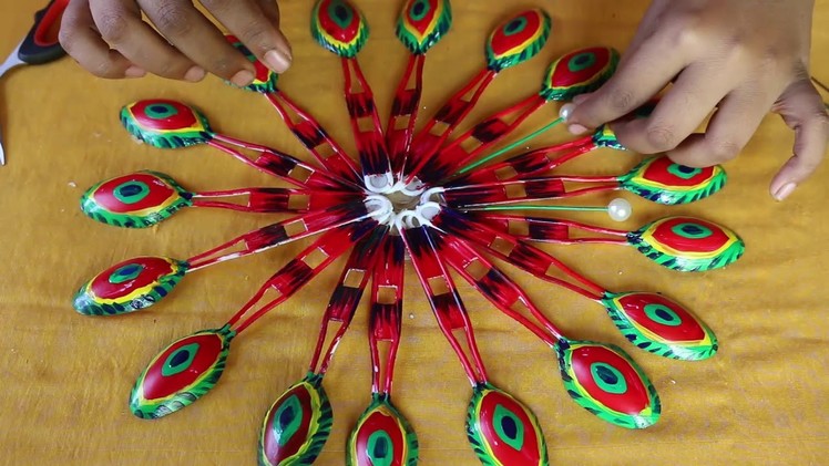 Amazing! Diwali Decoration with plastic spoon idea || DIY Plastic spoon project || Easy Diwali craft