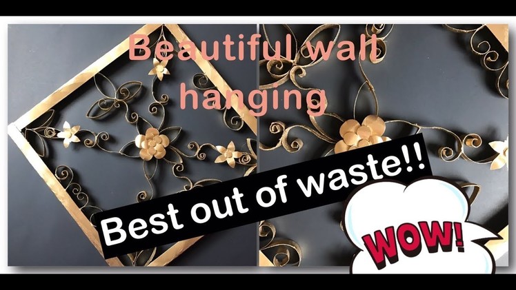 Best out of waste crafts idea of toilet paper roll | DIY easy elegant wall decor 2018