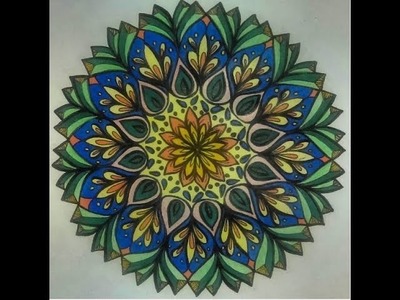 Colorful Mandala ‖ Tracing Paper Method ‖ Tiffany Lovering