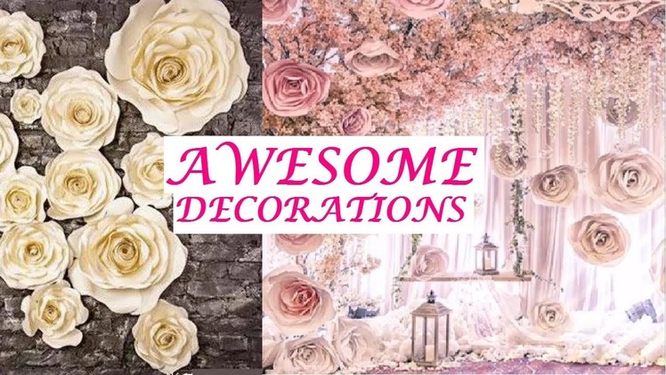 Creative Ideas How to decorate Giant Big Paper Flowers Decoration Wedding Birthday Party