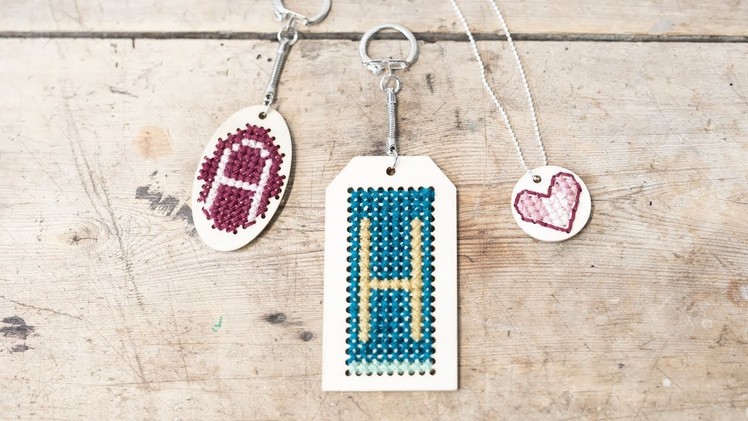 DIY : Embroidery pendants by Søstrene Grene
