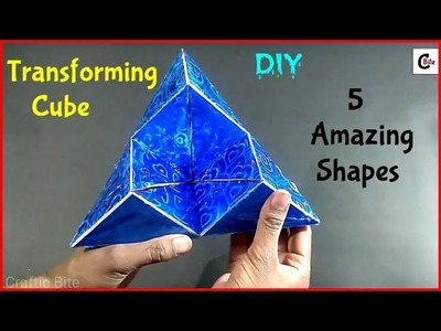 DIY | How To Make Amazing Transforming Cube From Paper With Measurements | Paper Art and Craft