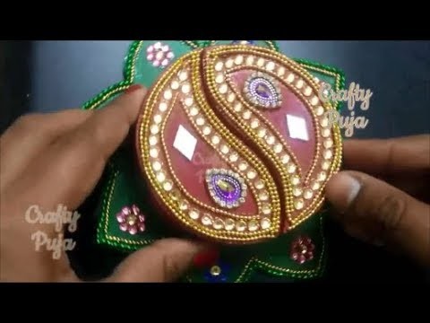 DIY | How to Make Jewelry Box at home for bride | organization gifts | Rukhwat item craftypuja #33