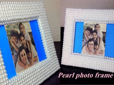 DIY | Pearl photo frame. Snow theme decoration |