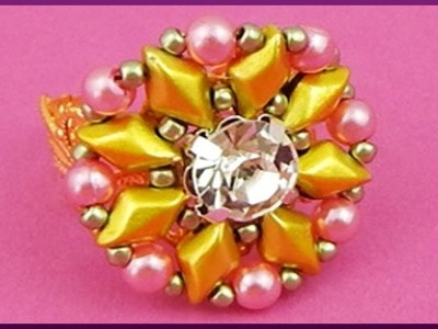 DIY | Perlen Ring fädeln | Schmuck | Beaded gemduo ring | Beadwork jewelry accessories