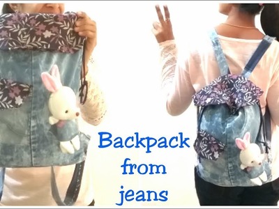DIY: Sew Backpack from Old Jeans || Recycle old Denims 2018