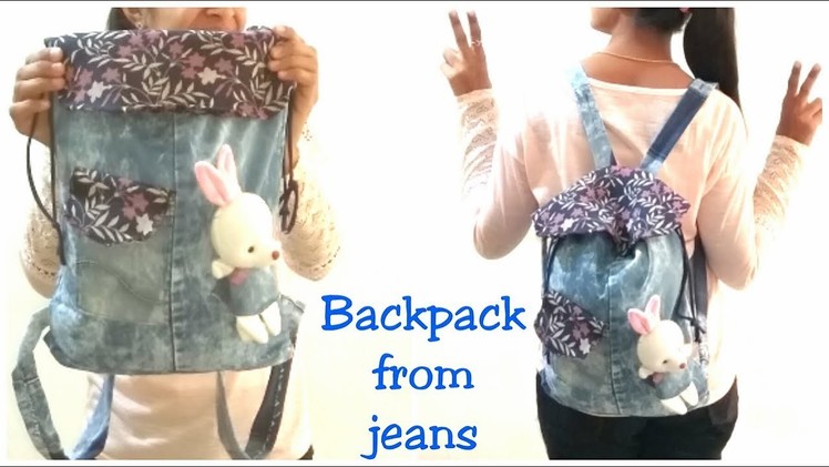 DIY: Sew Backpack from Old Jeans || Recycle old Denims 2018