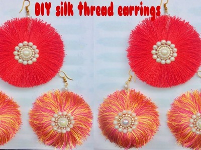 DIY Silk Thread Earring New Designs || How to Make silk thread earrings
