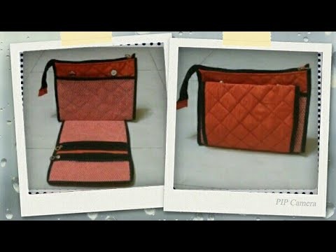 DIY: Stylish Pouch With Four Pockets Tutorial In Hindi By Anamika Mishra. . 