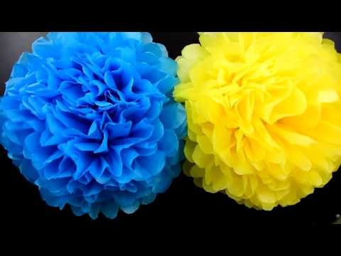 DIY Tissue paper flowers for decoration