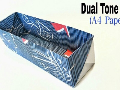 Dual Tone Box from  A4 Paper - DIY Origami Tutorial - 868