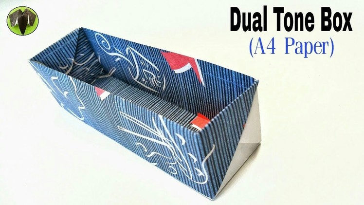 Dual Tone Box from  A4 Paper - DIY Origami Tutorial - 868