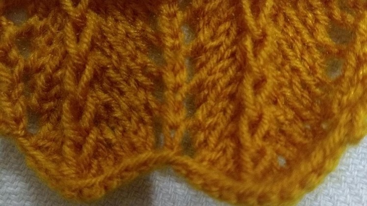 Easy knitting pattern 4 - Border Design Hindi, इजी बॉर्डर पैटर्न