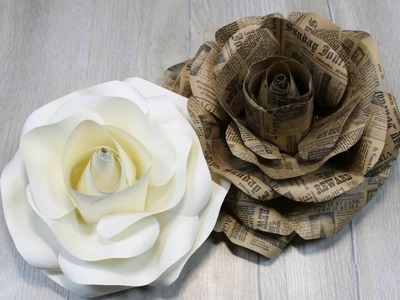 Easy paper rose (complete tutorial). How to make realistic and easy Paper rose