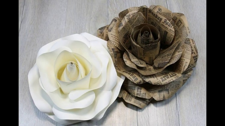 Easy paper rose (complete tutorial). How to make realistic and easy Paper rose