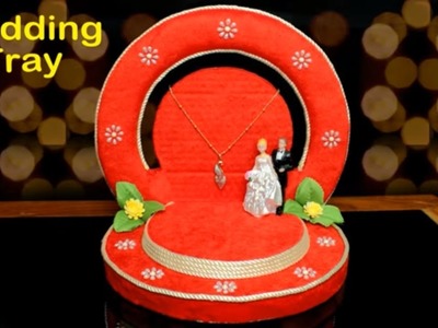 Handmade || How to make Decorative Wedding Tray. Plate Decoration Idea|| DIY Mangalsutra Tray