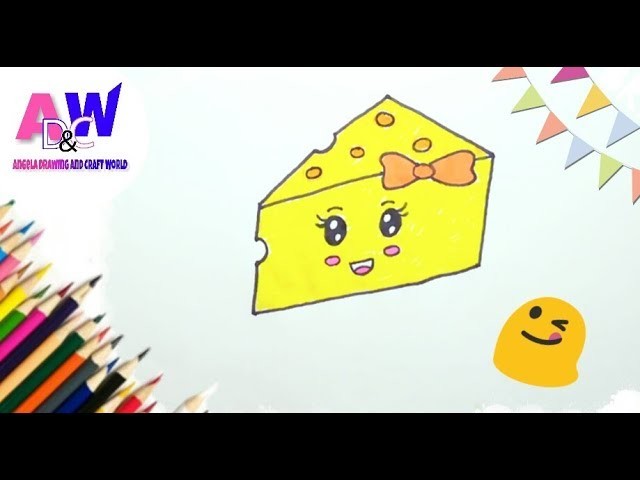 How to draw a cheese???? step by step