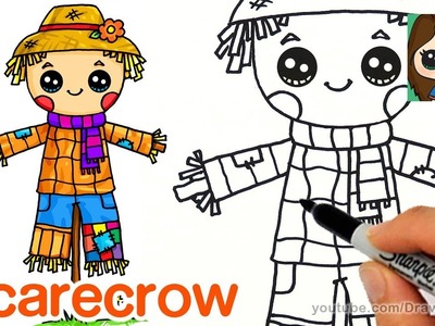 How to Draw a Scarecrow Easy