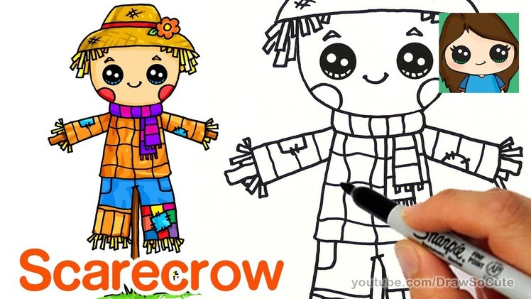 How to Draw a Scarecrow Easy