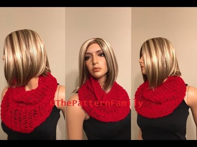 How to Knit a Cowl.Neckwarmer Pattern #202│by ThePatternFamily