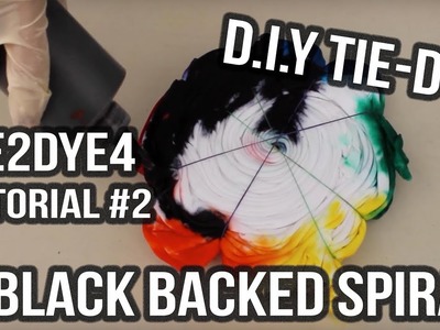 How To Make a Black Spiral Tie Dye T-shirt