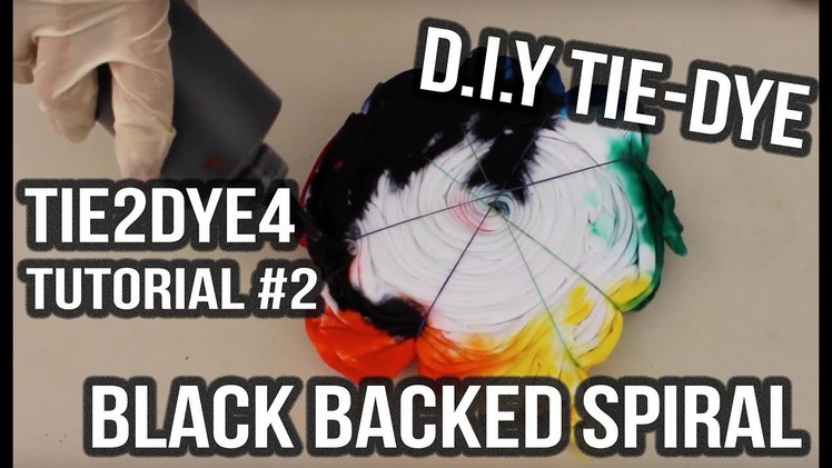How To Make a Black Spiral Tie Dye T-shirt