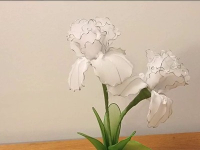 How to make a nylon stocking flowers - Iris