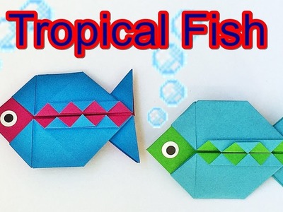 How to Make a Paper Fish | Origami Tropical Fish Tutorial with only One Piece of Paper