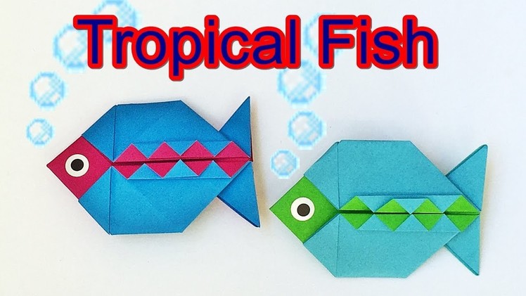 How to Make a Paper Fish | Origami Tropical Fish Tutorial with only One Piece of Paper