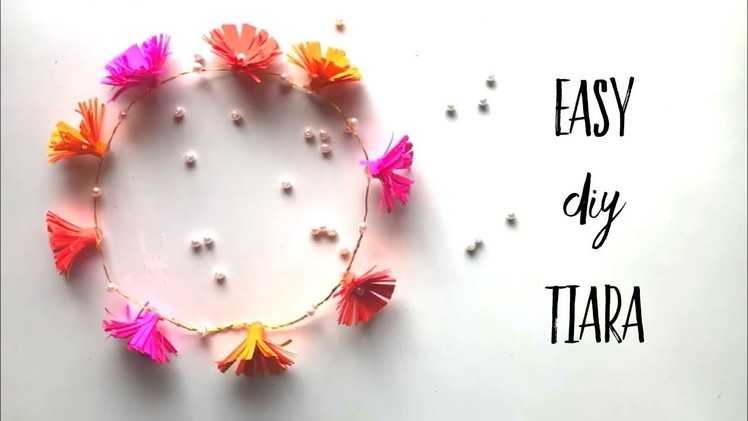 How to make a paper flower Tiara at Home | Handmade Headband | Hair Accessory | Kash Creatives