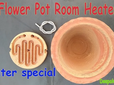 How to make a room heater using flower pot
